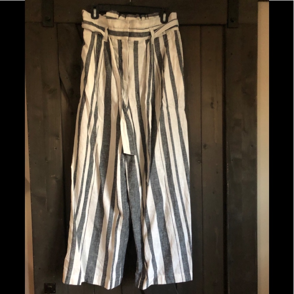 Linen high waist slacks